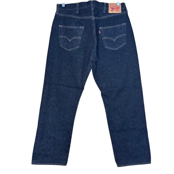 Men's Black Levi's 501 Original Fit Denim Jeans, Size 38 X 34, EUC - Picture 2 of 3